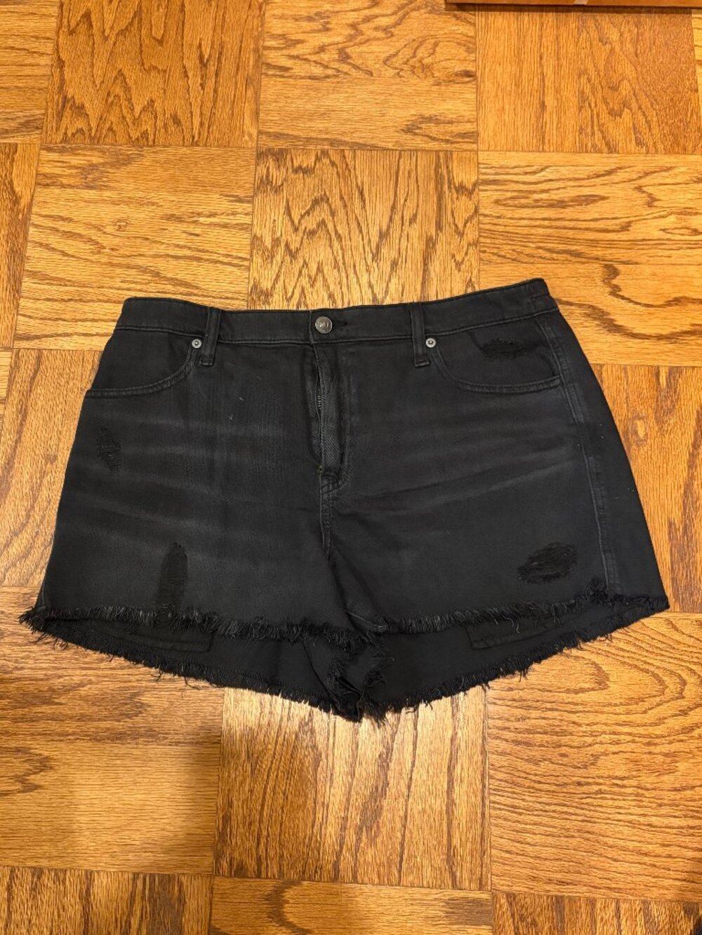 Aerie Daydream Denim Short Women's Black Large - Picture 1 of 4